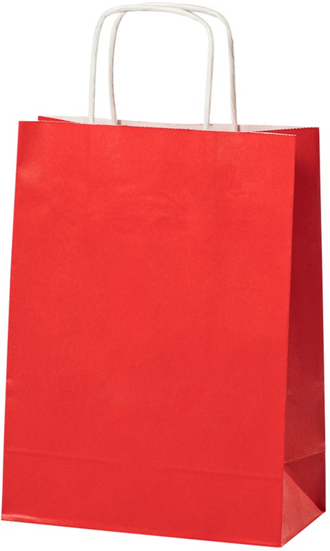 Papiertüte Gewundener Griff 320 x 120 x 410 mm 15,7 L Rot 200 Stück