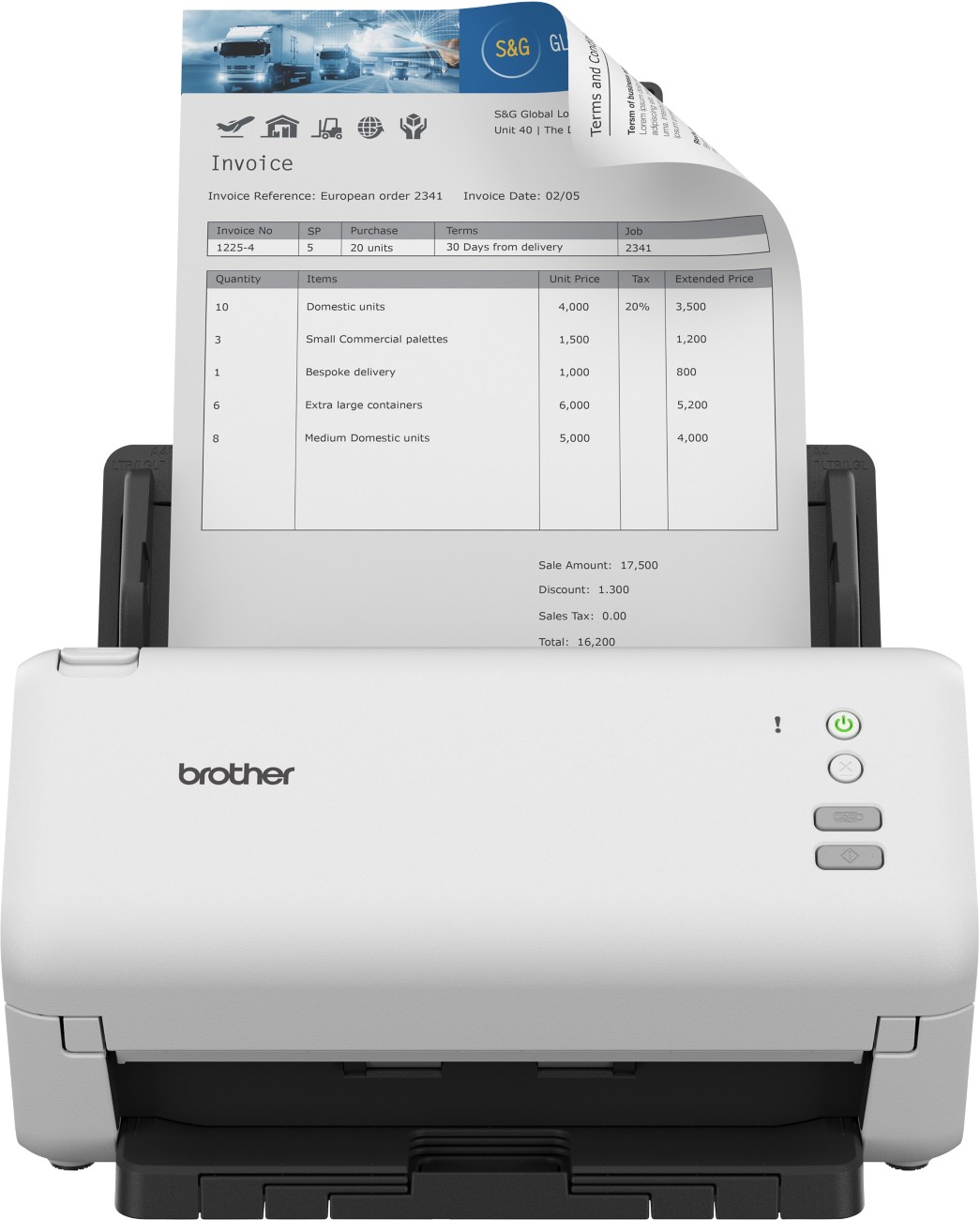 Brother Scanner Ads-4100 Black, White