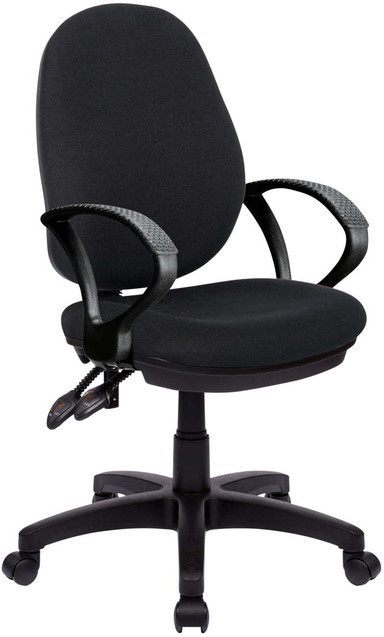 Nautilus Designs Office Chair Permanent Contact Fabric Fixed Armrest Black 630 X 600 X 1,060 Mm