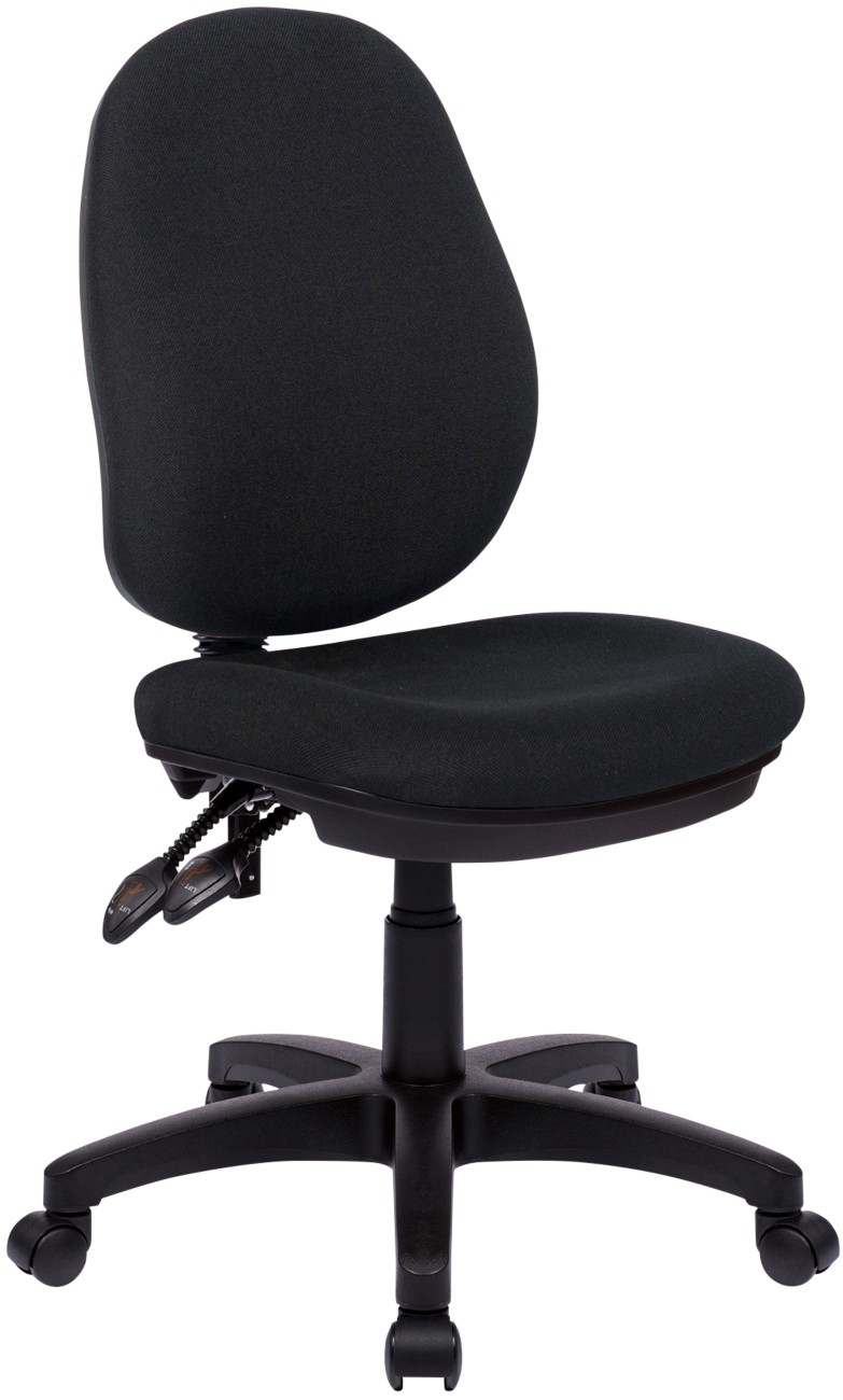 Nautilus Designs Office Chair Permanent Contact Fabric Without Armrest Black 630 X 600 X 1,060 Mm