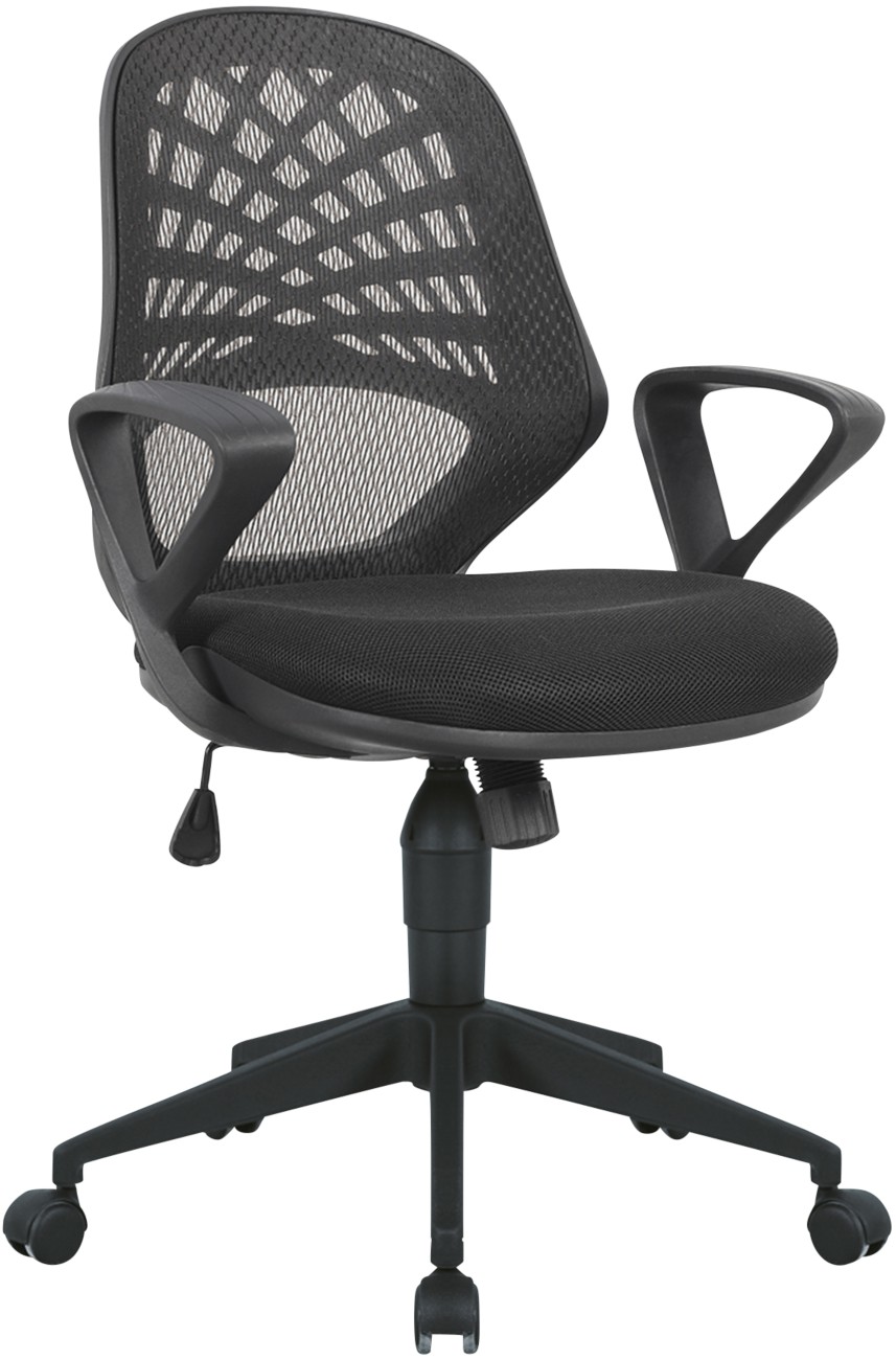 Nautilus Designs Office Chair Basic Tilt Mesh Fixed Armrest Black 630 X 615 X 1,045 Mm