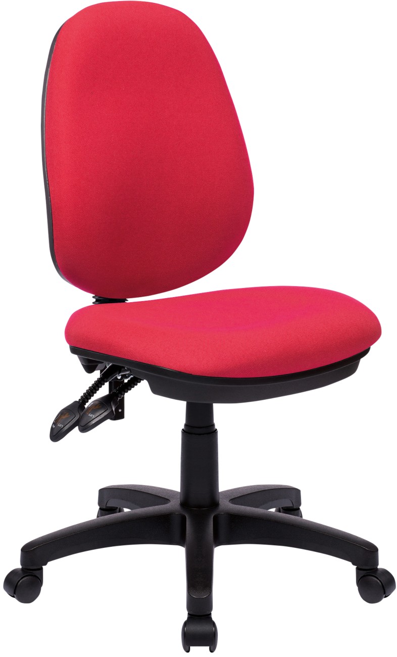 Nautilus Designs Office Chair Synchro Tilt Fabric Without Armrest Red 630 X 600 X 1,060 Mm