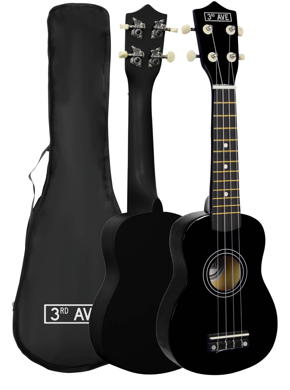 3Rd Avenue Soprano Ukulele Black Set