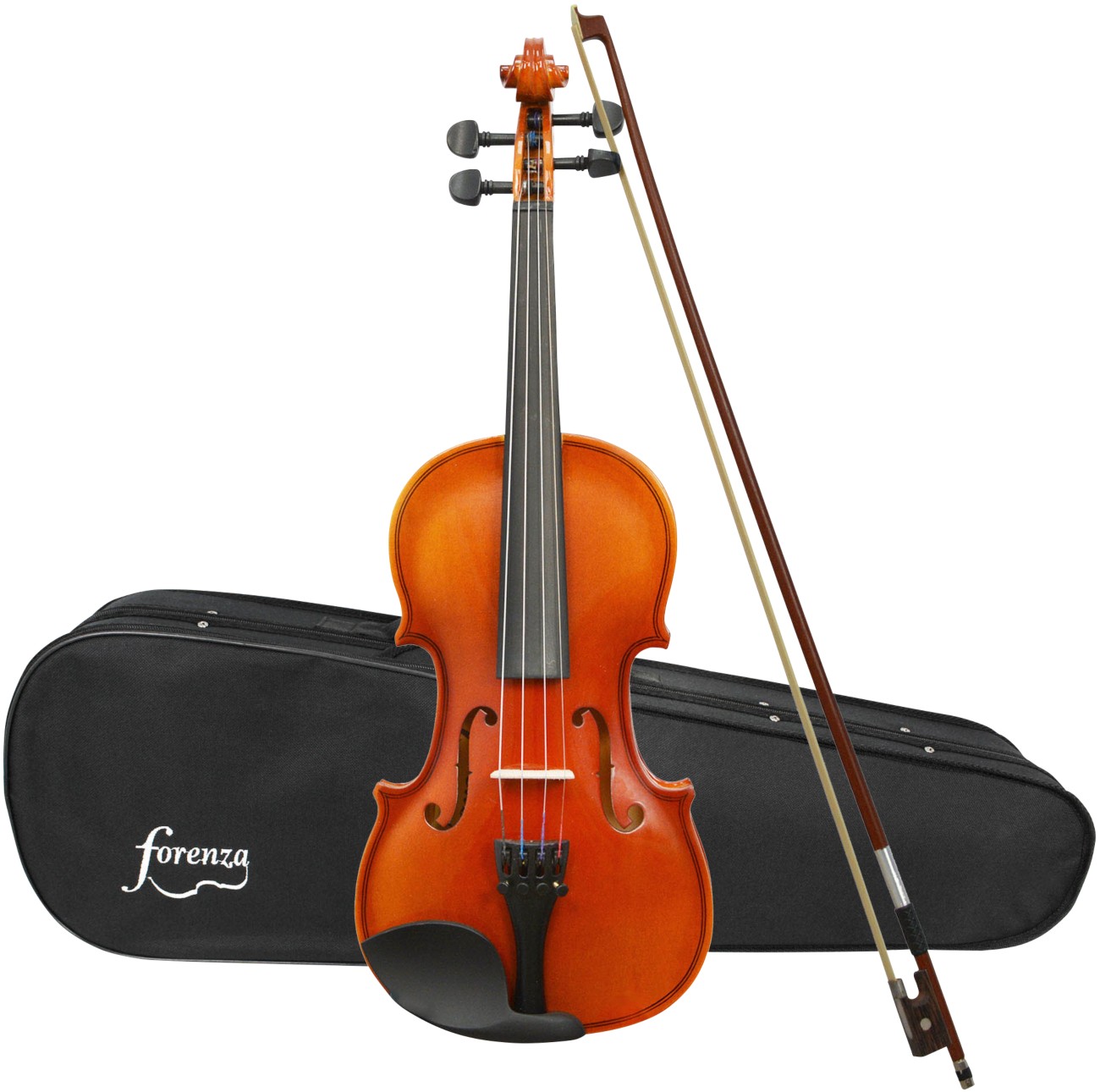 Uno Violin Outfit 1/2 Size - Bow, Case, Rosin, Fine-Tuning Tailpiece - Forenza - Image 3