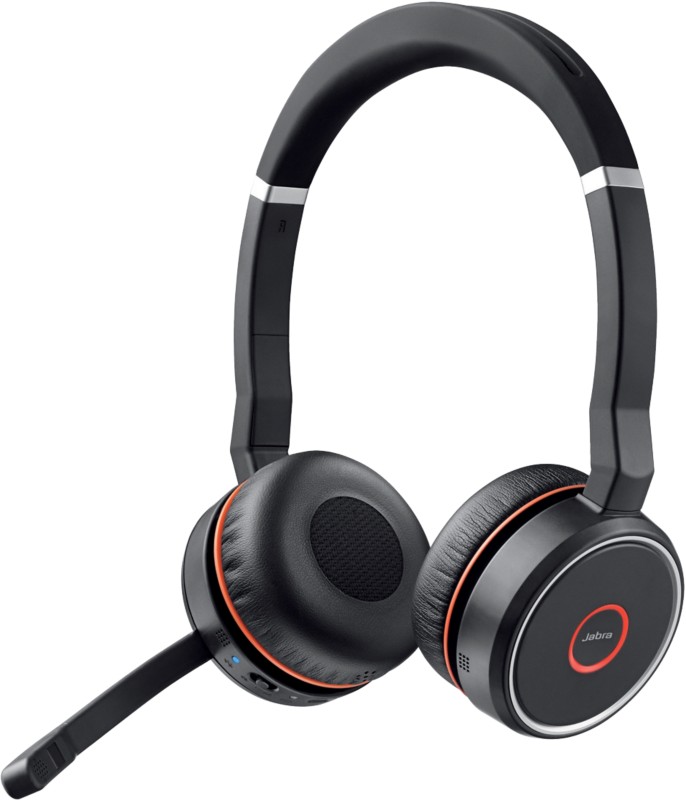 Jabra Evolve Evolve SE 75 UC Kabelloses Stereo-Headset Over-the-Head, Over-the-ear Noise Cancelling Bluetooth Schwarz