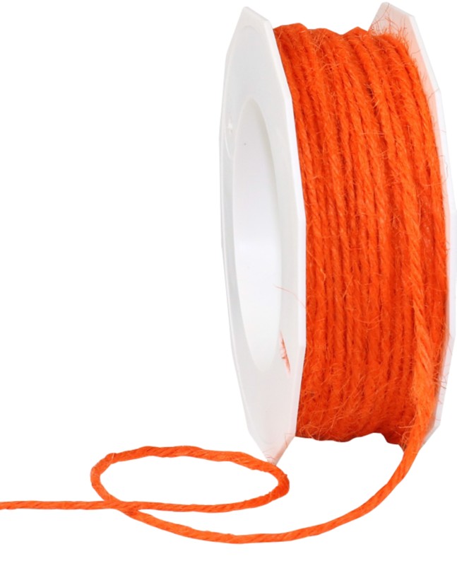 Thumbnail - PRAESENT Kordel Jute 4360225-620 Orange 2 mm x 25 m 2 Stück