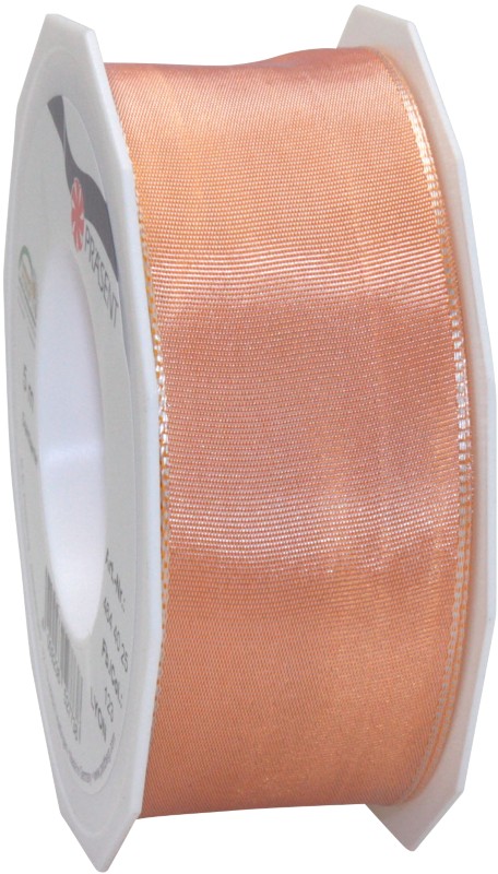 PRAESENT Seidenband 4644025-123 Apricot 40 mm x 25 m 2 Stück