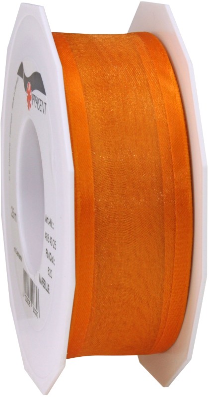 PRAESENT Organza 4834025-620 Orange 40 mm x 25 m 2 Stück