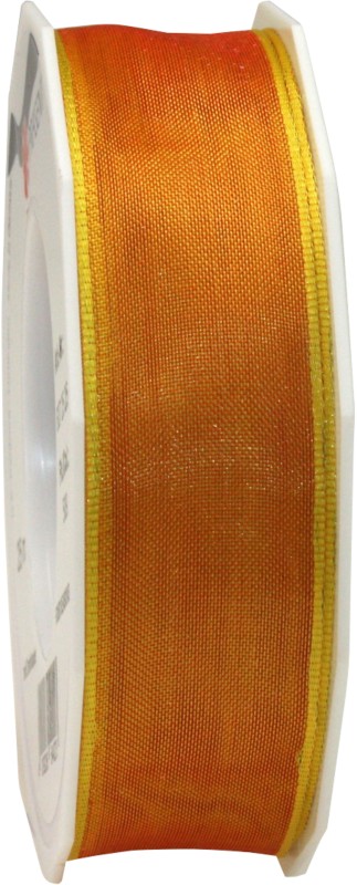 PRAESENT Organza 6072525-509 Orange 25 mm x 25 m 2 Stück