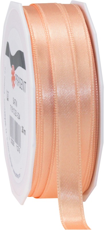 PRAESENT Doppelsatin 7181025-034 Apricot 10 mm x 25 m 2 Stück