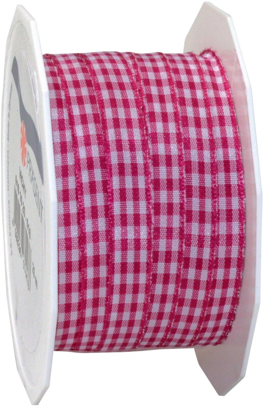 PRAESENT Motivband 6191020-616 Magenta, Weiß 10 mm x 20 m 2 Stück