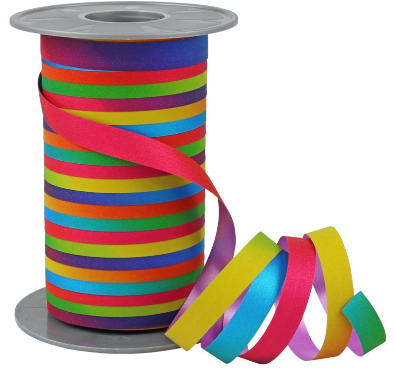 PRAESENT Ringelband 18509-099 Regenbogen 10 mm x 100 m 4 Stück