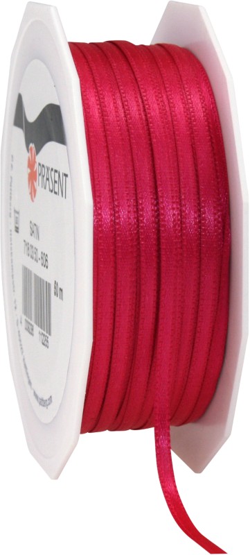 PRAESENT Doppelsatin 7180350-606 Magenta 3 mm x 50 m 2 Stück