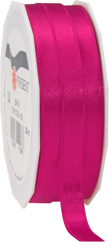 PRAESENT Doppelsatin 7181025-606 Magenta 10 mm x 25 m 2 Stück