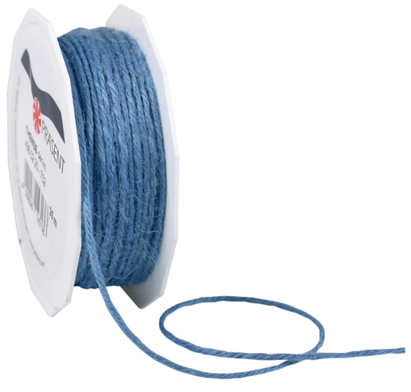 Thumbnail - PRAESENT Kordel Jute 4360225-702 Denim 2 mm x 25 m 2 Stück