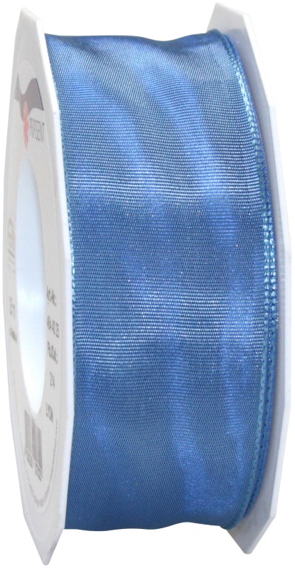 PRAESENT Seidenband 4644025-214 Himmelblau 40 mm x 25 m 2 Stück