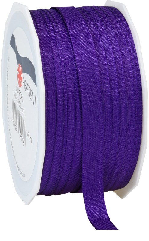 PRAESENT Taftband 6051050-611 Violett 10 mm x 50 m 2 Stück