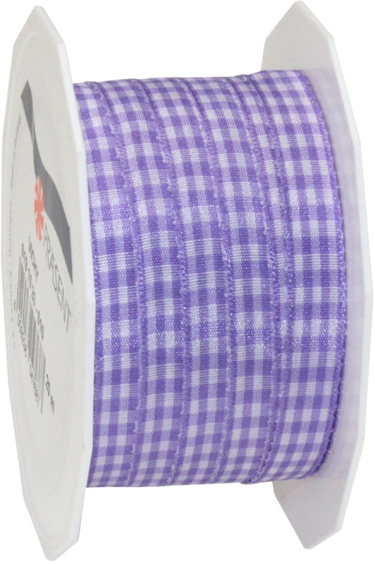 PRAESENT Motivband 6191020-610 Lavendel, Weiß 10 mm x 20 m 2 Stück