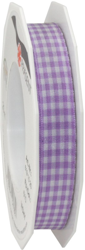 PRAESENT Motivband 6191520-610 Lavendel, Weiß 15 mm x 20 m 2 Stück