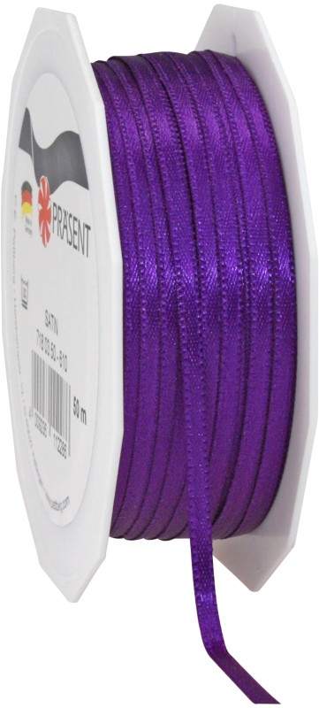 PRAESENT Doppelsatin 7180350-610 Violett 3 mm x 50 m 2 Stück