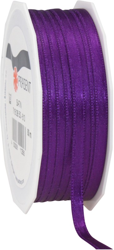 PRAESENT Doppelsatin 7180650-610 Violett 6 mm x 50 m 2 Stück