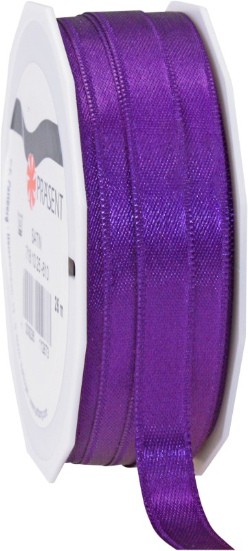 PRAESENT Doppelsatin 7181025-610 Violett 10 mm x 25 m 2 Stück