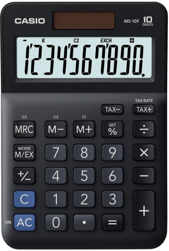 Casio Tischrechner MS-10F 10-stelliges Display Schwarz