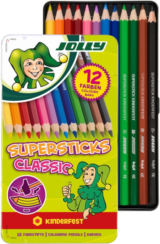 Jolly Supersticks Classic Buntstifte Farbig sortiert 3000-0246 12 Stück