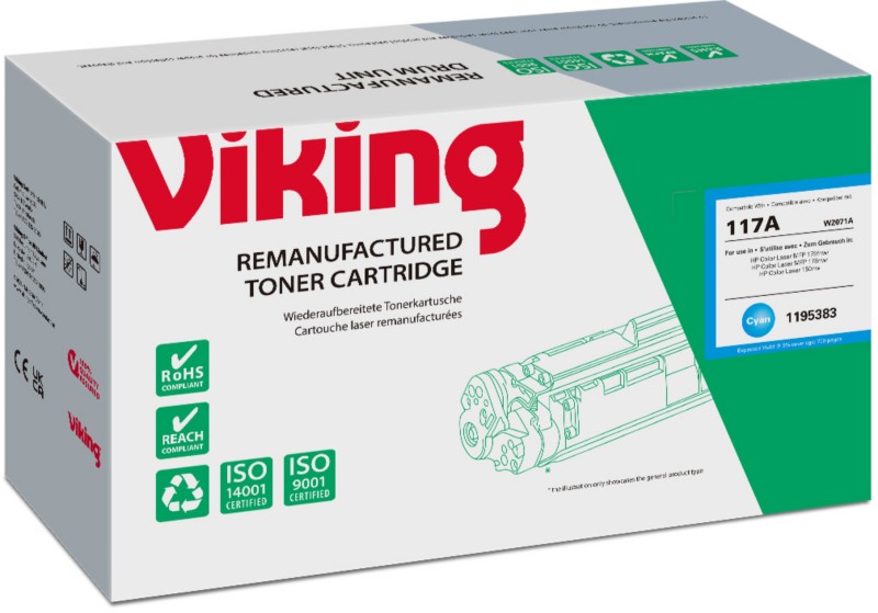 Viking 117A Kompatibel HP Tonerkartusche W2071A Cyan