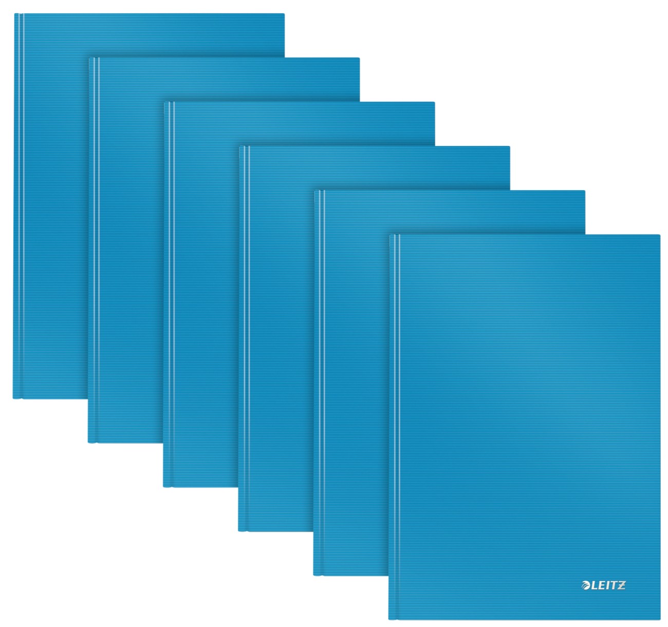 Leitz Solid Casebound Notebook A5 Ruled Paper Light Blue Not Perforated 80 Pages Pack Of 6