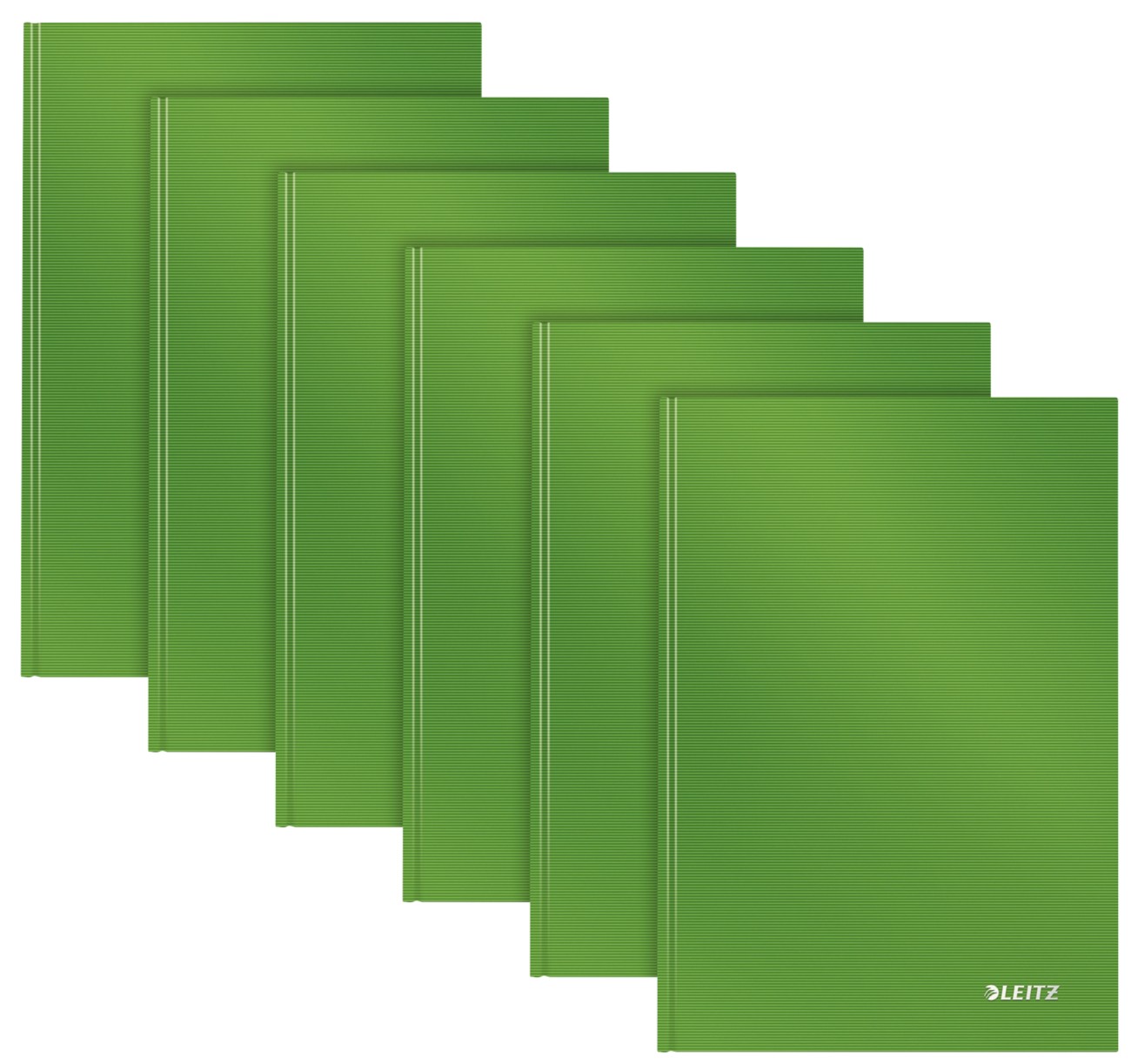 Leitz Solid Casebound Notebook A5 Ruled Paper Light Green Not Perforated 80 Pages Pack Of 6