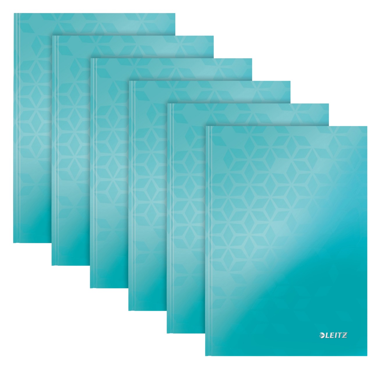 Leitz Wow Notebook A5 Ruled Paper Ice Blue Not Perforated 80 Pages Pack Of 6