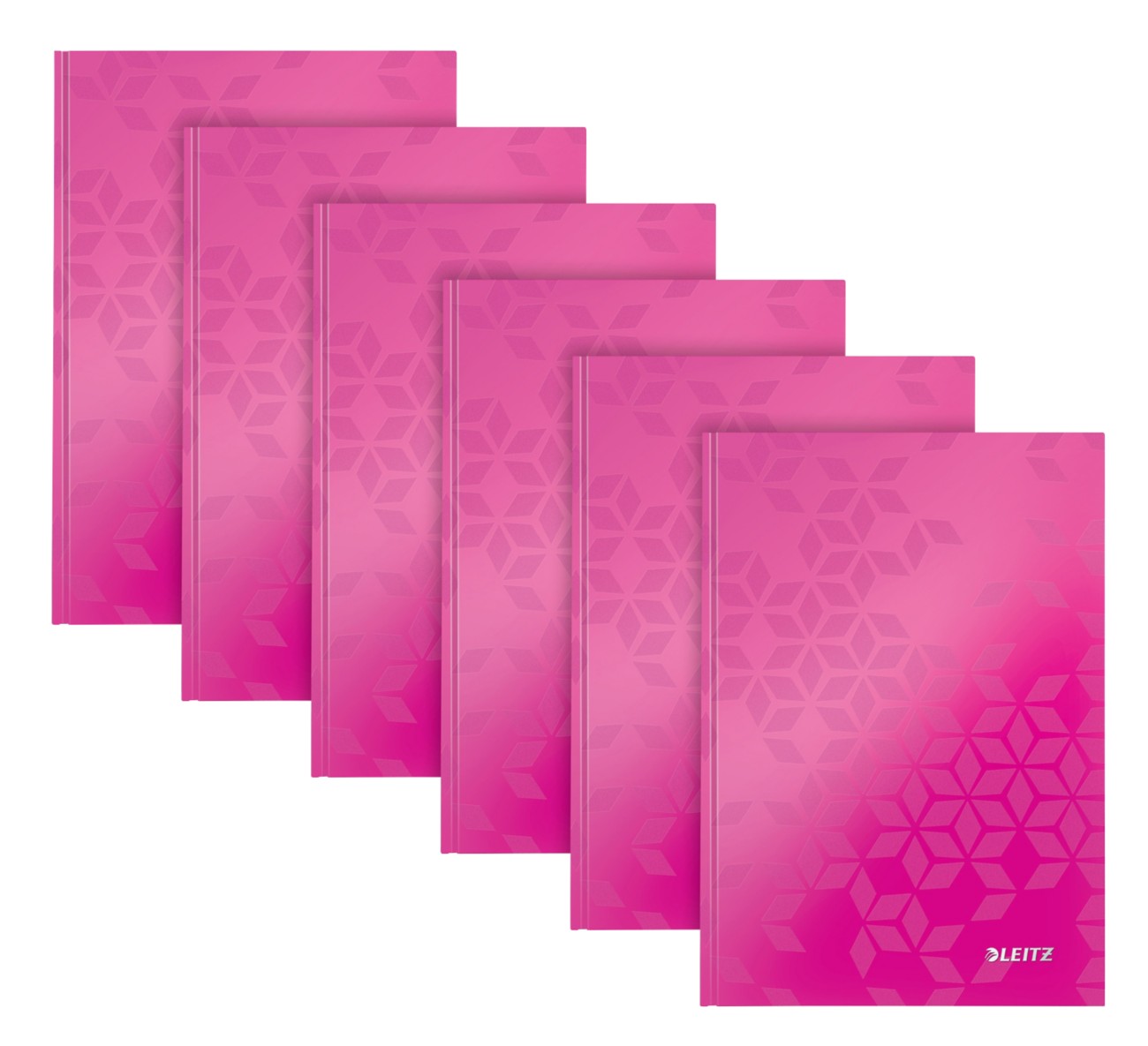 Leitz Wow Notebook A5 Ruled Paper Pink Not Perforated 80 Pages Pack Of 6