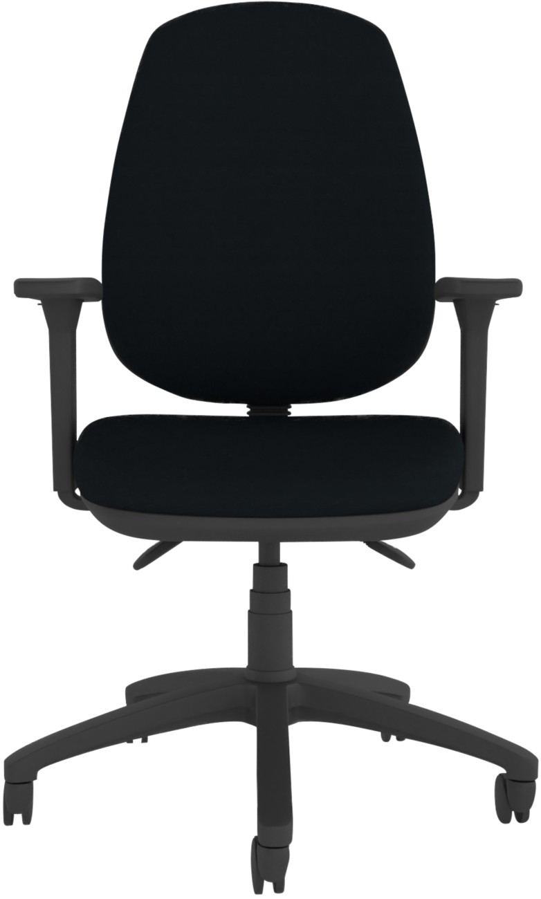 Energi-24 Hb Operator Chair Permanent Contact Fabric Height-Adjustable Armrest Height-Adjustable Seat Black 150 Kg Ct410/Aa1d/Bk
