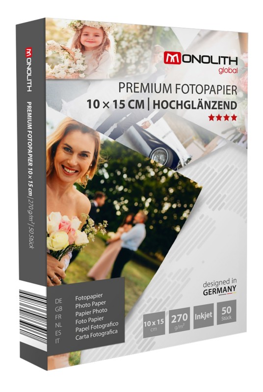 Monolith Fotopapier Glänzend 270 g/m² Weiß 50 Blatt