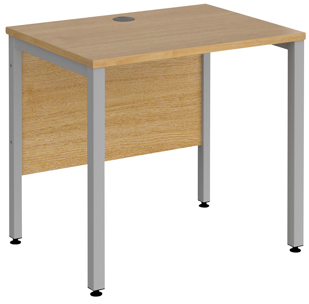 Dams International Maestro 25 Bench Desk Oak H-Frame 800 (W) X 600 (D) X 725 (H) Mm Wood