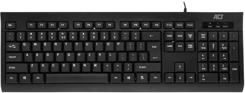 ACT Tastatur Verkabelt QWERTY (US) Nein Schwarz AC5410