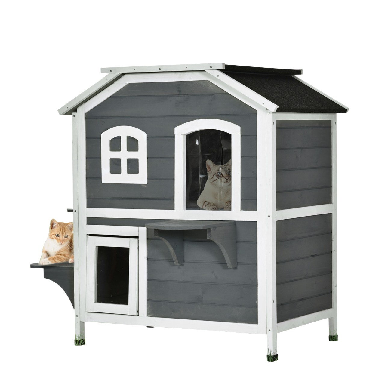 Pawhut Cat House D30-236Gy