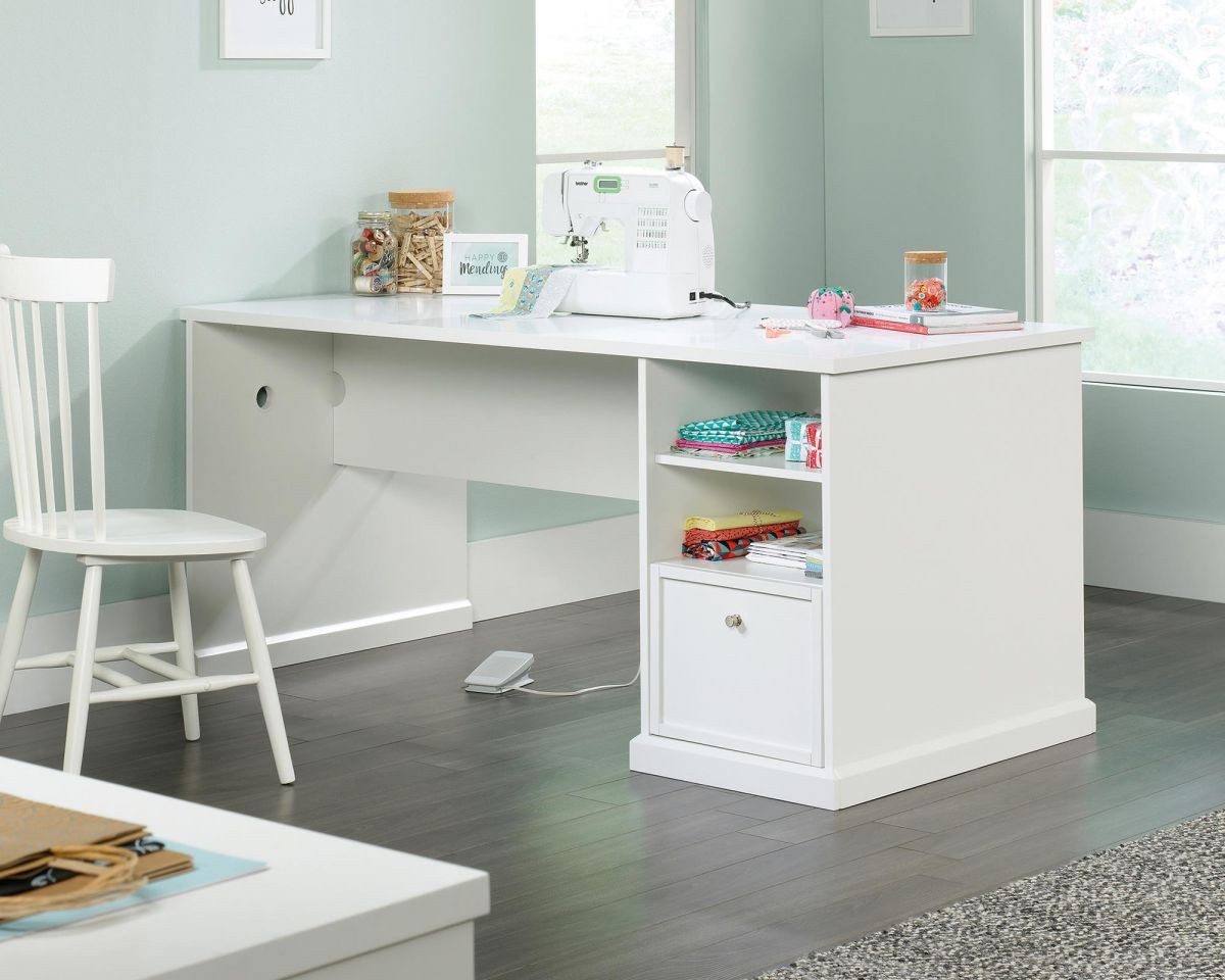 Teknik Laminated Particle Board Crafting Desk 1,676 X 812 X 766 Mm White