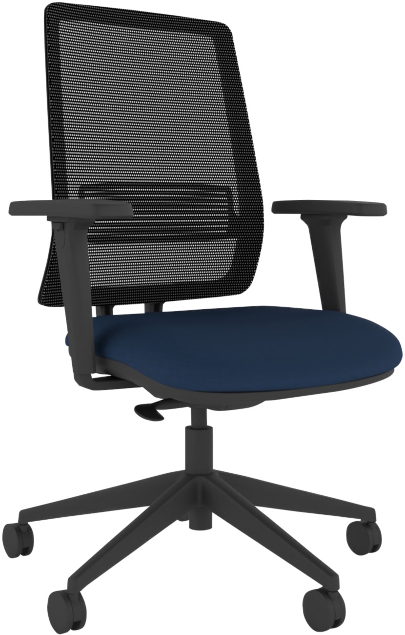 Energi-24 Operator Chair Synchro Tilt Fabric Height-Adjustable Armrest Blue 150 Kg Ax100a/Be 500 X 520 X 550 Mm