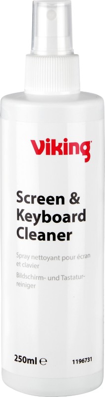 Viking Bildschirm- und Tastaturreiniger Weiß 250 ml