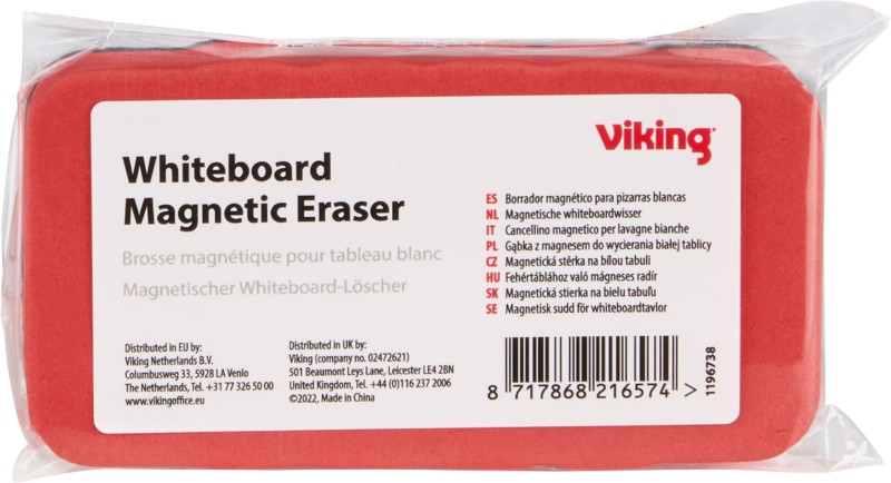 Viking Magnetisch Tafelwischer Magnetisch 5,5 x 11,5 cm Rot 1196738