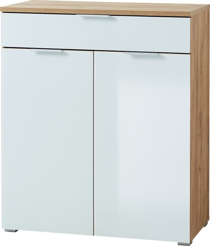 GERMANIA Melamin Aufbewahrungsschrank Eiche, Weiß 890 x 400 x 1.050 mm