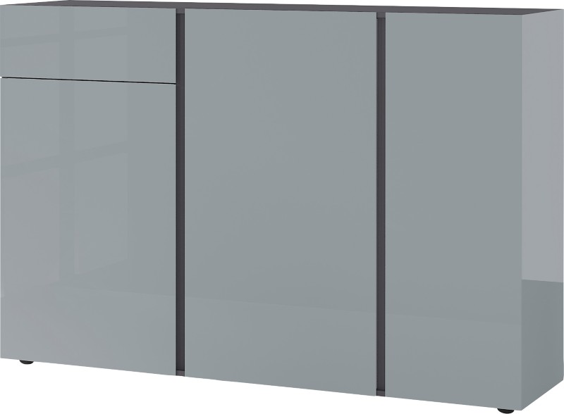 GERMANIA GW-MESA Sideboard Melamin 1.520 x 430 x 1.030 mm Grau, Silber