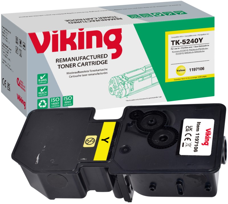 Viking TK-5240Y Kompatibel Kyocera Tonerkartusche Gelb