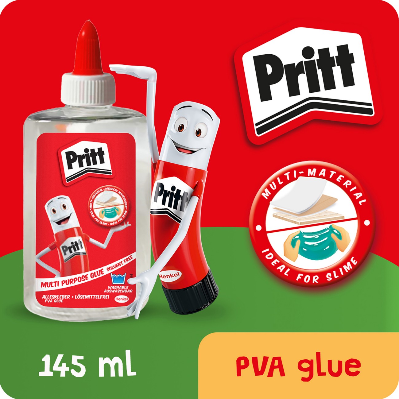 Pritt Glue Non-Permanent Liquid Transparent
