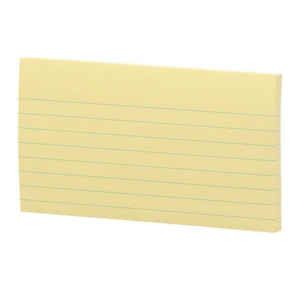 Post-it Notes Haftnotizen 635CY 76 x 127 mm Rechteckig Liniert 100 Blatt pro Block Gelb 12 Stück