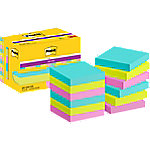 Post-It Super Sticky Notes 622-12SS-COS 47.6 x47.6 mm 90 Vellen per blok Groen, roze, turkoois Vierkant Effen Pak van 12