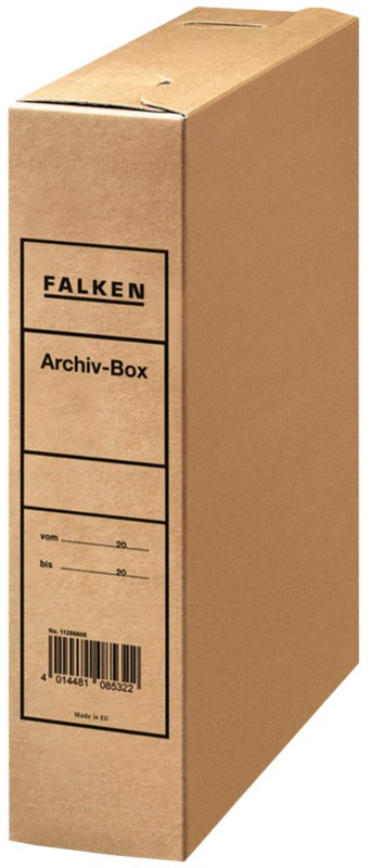 Falken Versandbox 11286713000F DIN A4 Pappkarton 8 (B) x 30 (T) x 32 (H) cm Naturbraun 25 Stück