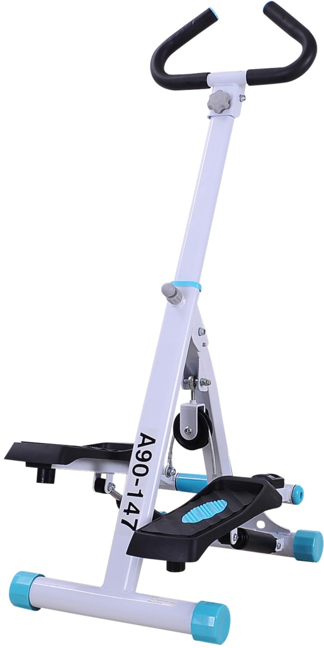Homcom Unisex White Foldable Stepper Adjustable Step Machine W/ Handlebar Lcd Display In - Image 8
